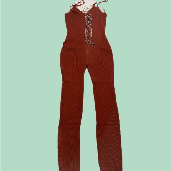 Super Stretch Jumpsuit with Bling Drawstrings - Picture 2 of 6